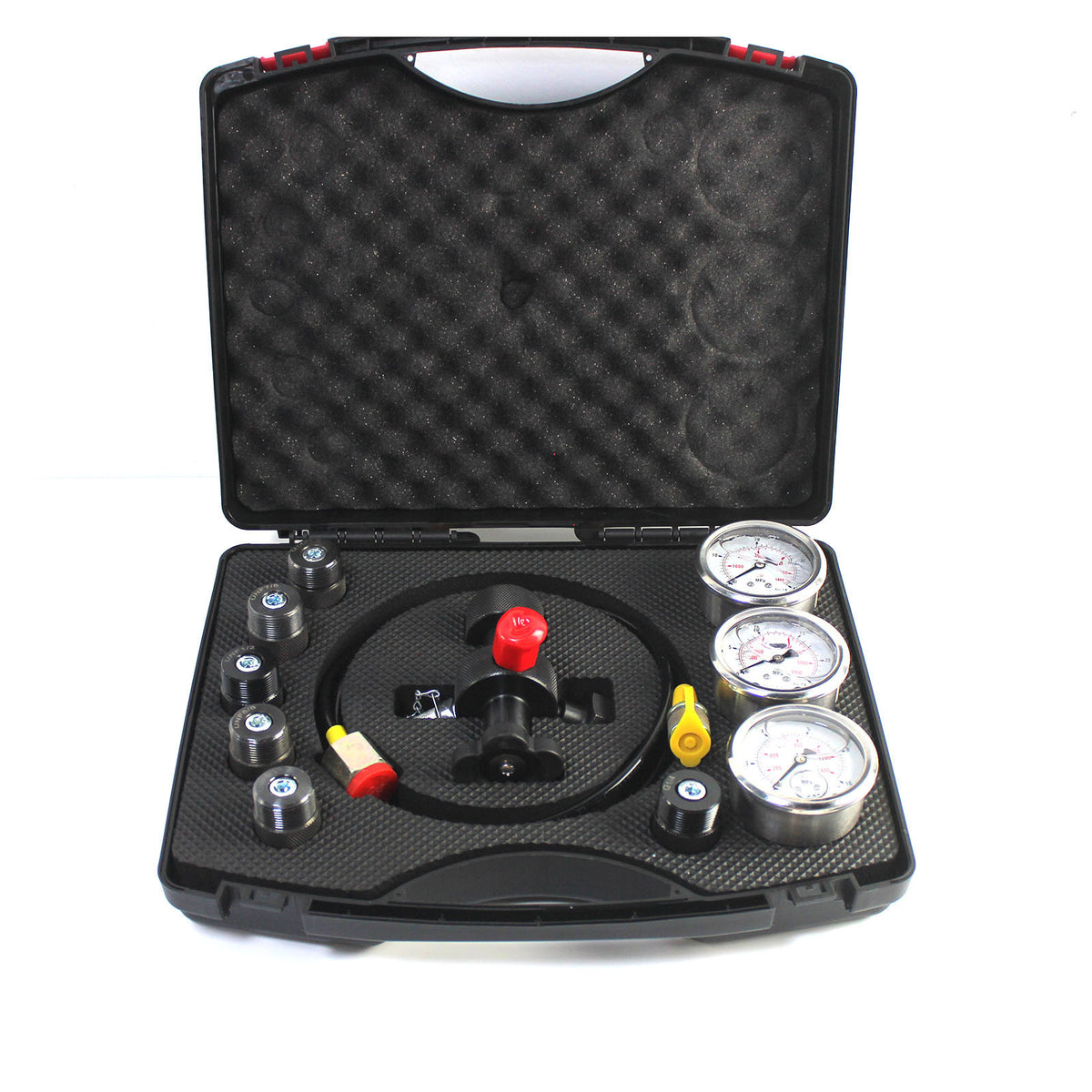 Hydraulic Nitrogen Accumulator Charging System Pressure Gauge Test Kit - Sinocmp