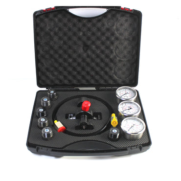 3 Gauges 7 Couplings and 1 Gas Hose Hydraulic Nitrogen Accumulator Charging System Hydraulic Pressure Gauge Test Kit