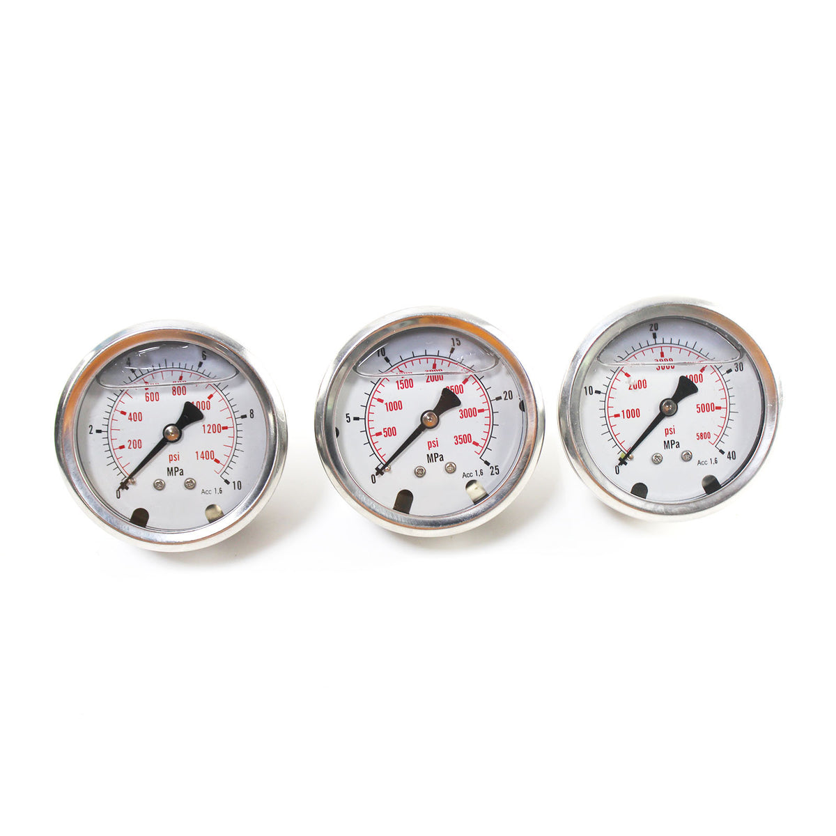 Hydraulic Nitrogen Accumulator Charging System Pressure Gauge Test Kit - Sinocmp