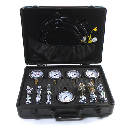 5 Gauges 1/10/25/40/60Mpa Single Layer Hydraulic Pressure Test Kits - Sinocmp