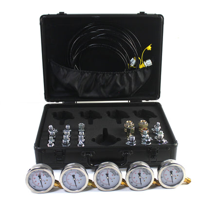 5 Gauges 1/10/25/40/60Mpa Single Layer Hydraulic Pressure Test Kits - Sinocmp