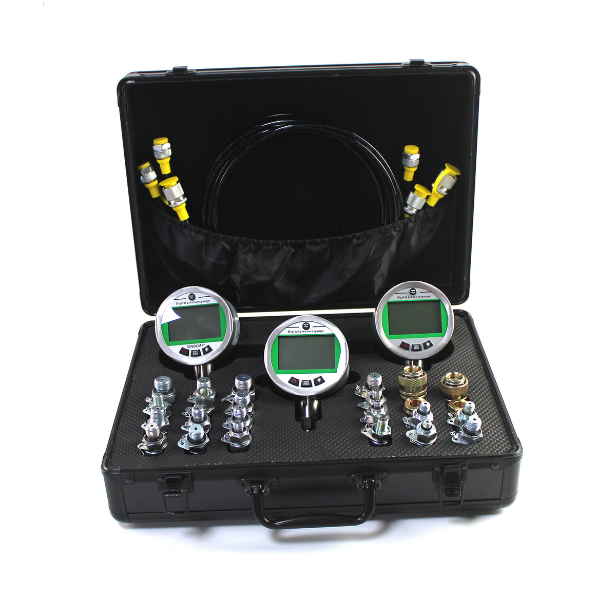 3 Gauges 16MPA*1/70PMA*2 Digital Pressure Gauge Kit for excavators - Sinocmp