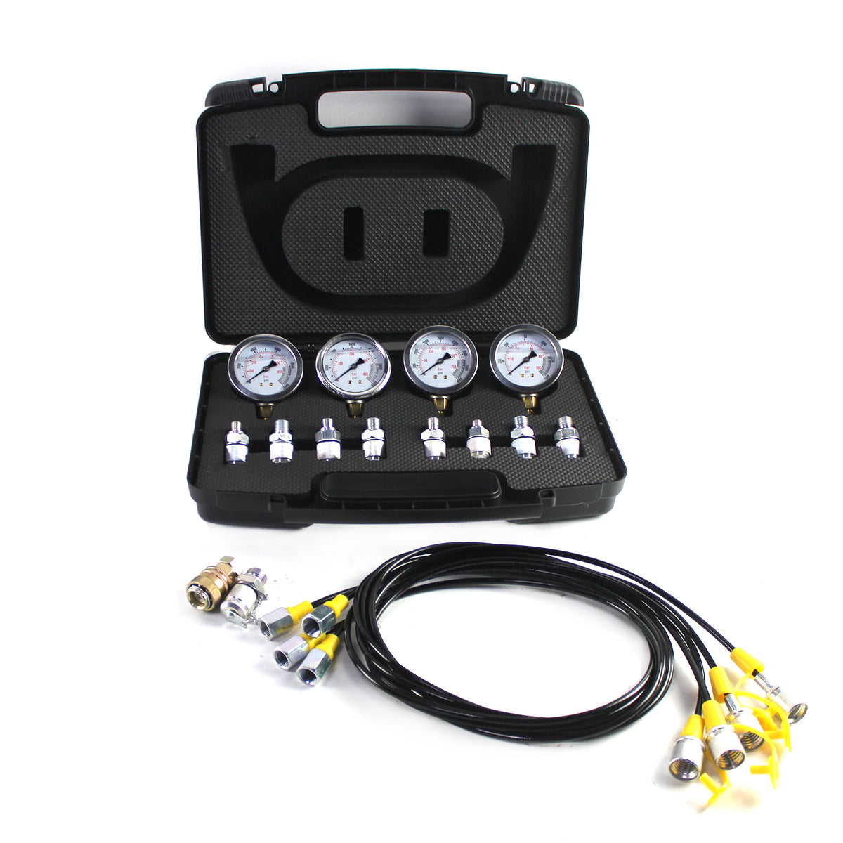 4 Gauges 10/25/40/60Mpa Hydraulic Pressure Test Kit for Excavators - Sinocmp