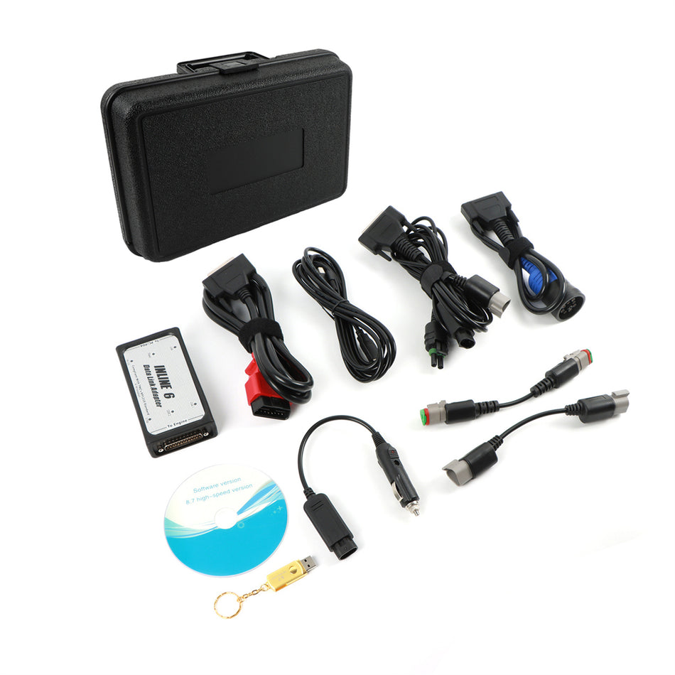 L'adaptateur de liaison de données en ligne 6 3165033 s'adapte au kit de scanner de diagnostic Cummins Komatsu