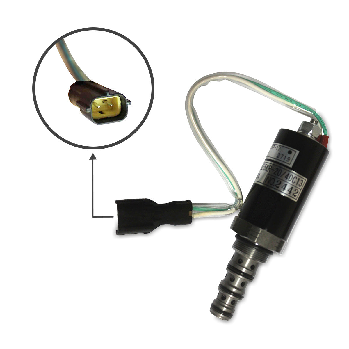 KDRDE5KR-20/40C13-203A Hydraulic Solenoid Valve for Kobelco SK200-3 - Sinocmp