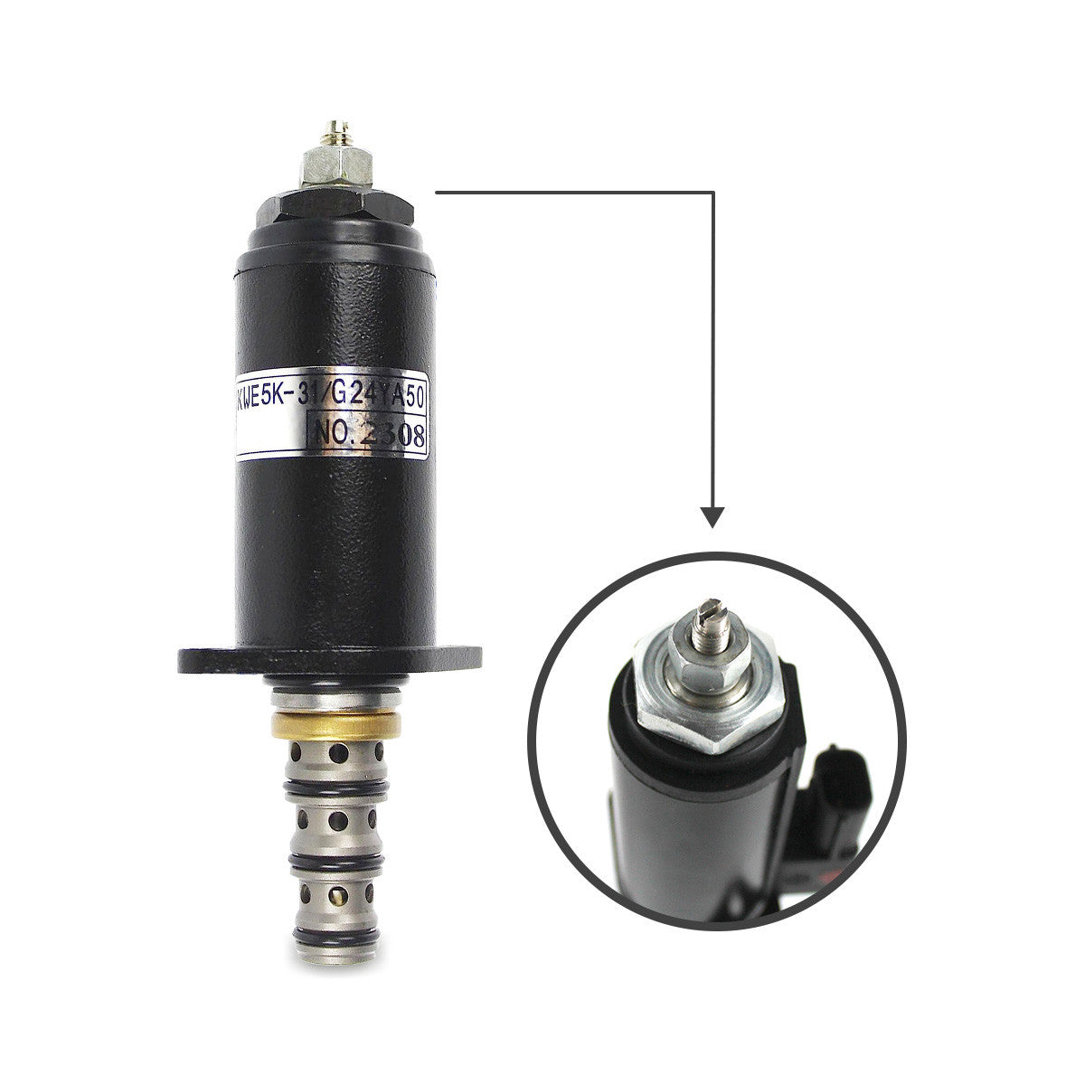 KWE5K-31/G24YB50 Rotating Solenoid Valve for Kobelco SK-8 SK210-8 SK200-8 - Sinocmp