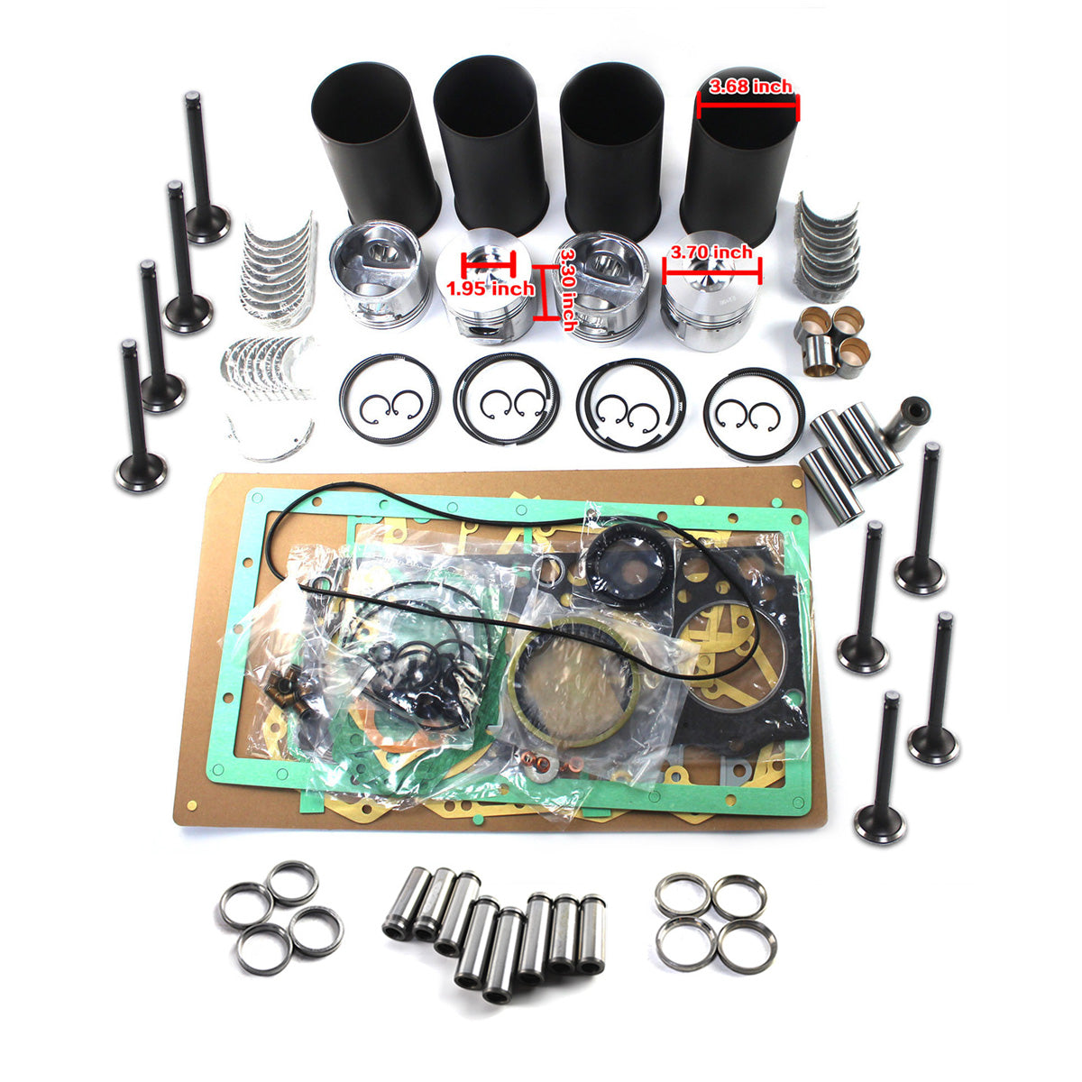 Overhaul Rebuild Kit for Cummins B3.3 QSB3.3 Engine Forklift Parts - Sinocmp