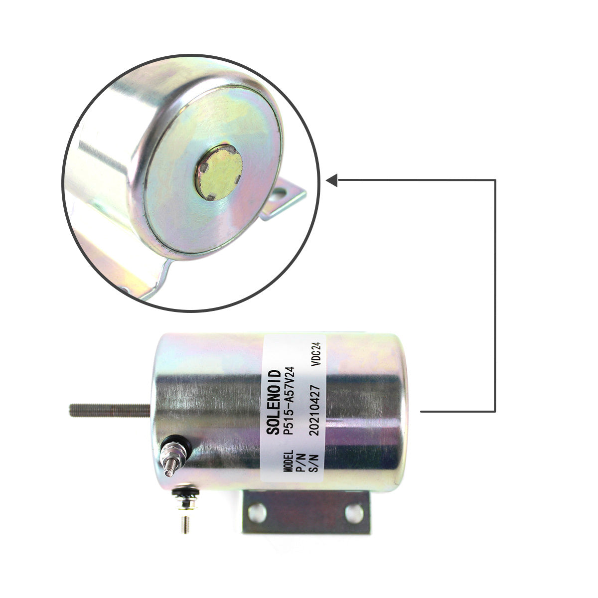 P515-A57V24 23504197 24V Shut Off Solenoid for Deutz F2l2011 Bf3l2011 D3l2011 F3l20 - Sinocmp