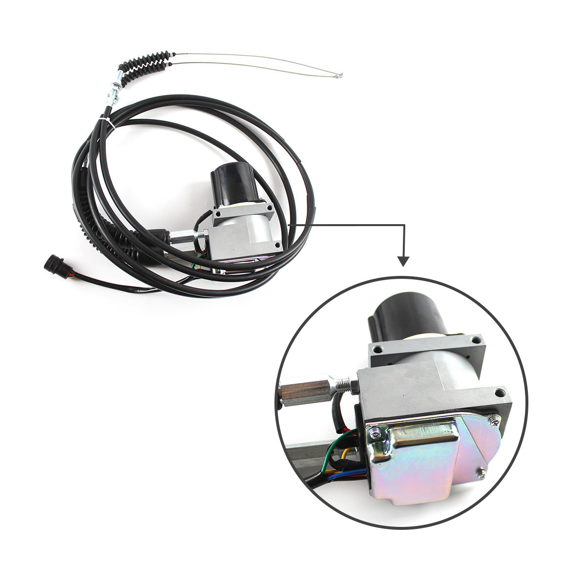 7Y-5558 126-3019 Throttle Motor with 2 Cables 5 Pins for Caterpillar E320 320A - Sinocmp