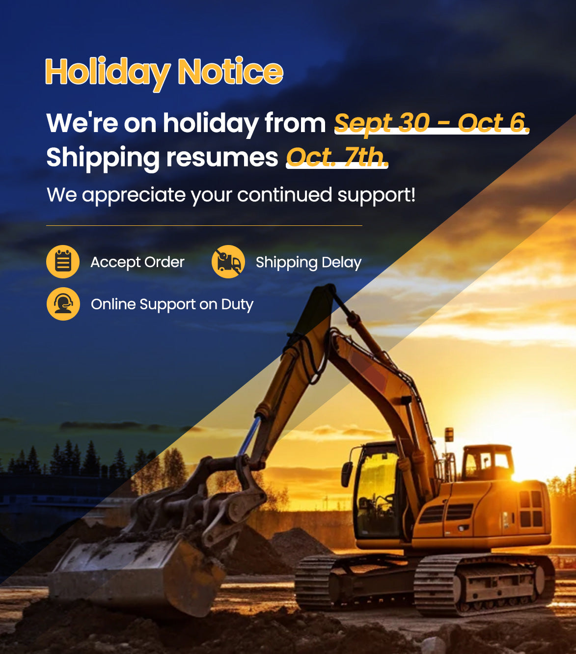 SINOCMP National Holiday Notice