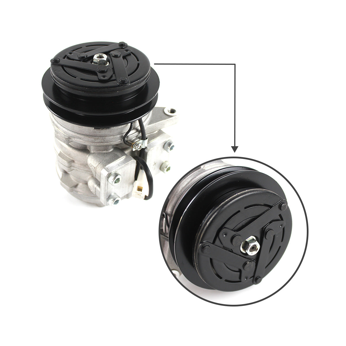 T0070-87290 AC Air Conditioning Compressor for Kubota M9000-CAB M9000DT-CAB - Sinocmp