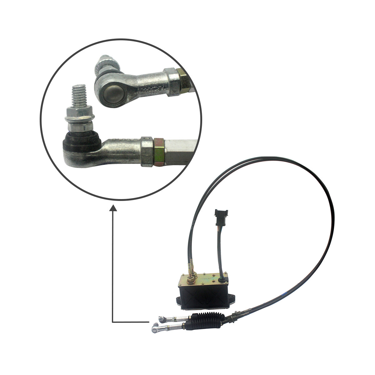 247-5207 2475207 Throttle Motor with 2 Cables 7 Pins for Caterpillar E312C - Sinocmp