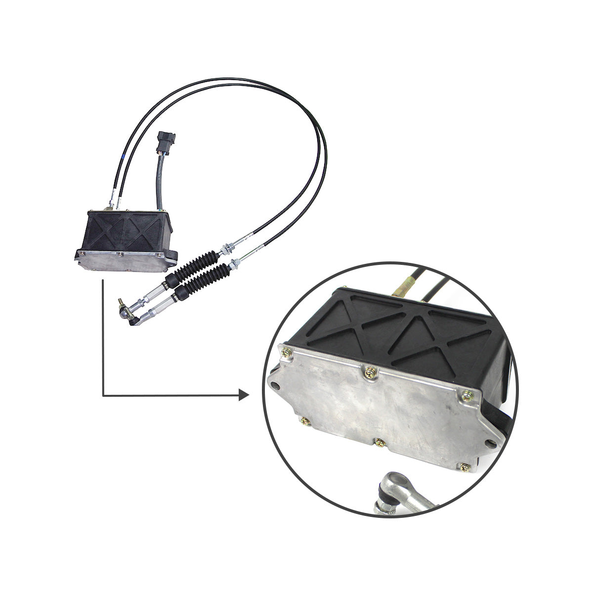 157-3177 1573177 Throttle Motor with 2 Cables 7 Pins for CAT E320C 320D - Sinocmp