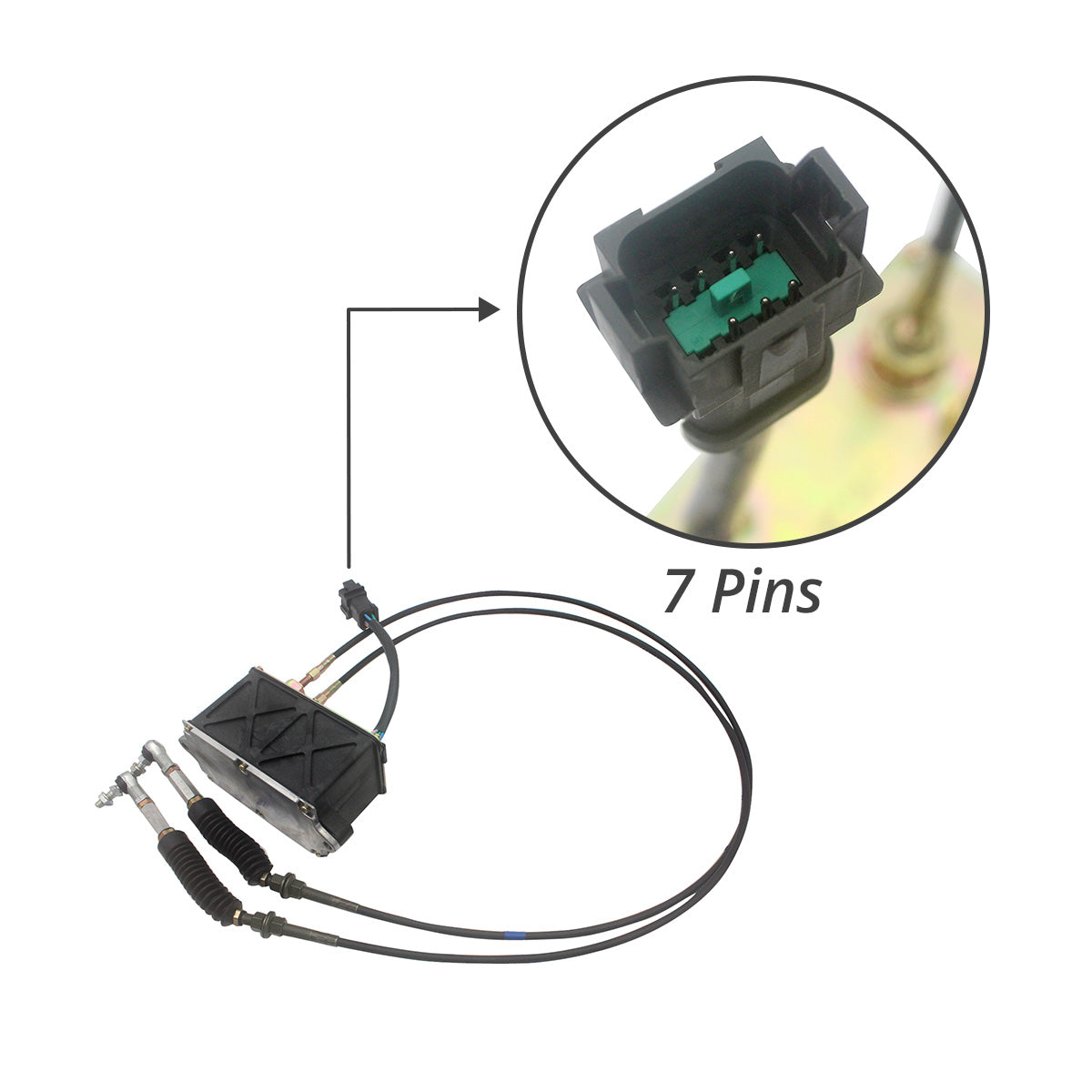 247-5207 2475207 Throttle Motor with 2 Cables 7 Pins for Caterpillar E312C - Sinocmp