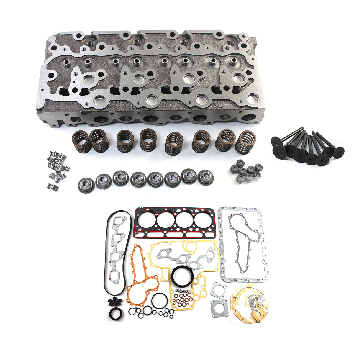 Complete Cylinder Head with Valves for Kubota V2203 V2203E - Sinocmp