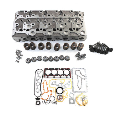 Für Kubota V2203 V2203E Complete Zylinderkopf+Volldichtung Kit fits Bobcat Loader 753 763 773