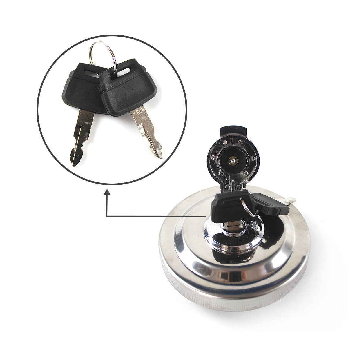 YN20P01034P2 Locking Fuel Cap for Kobelco SK210-8 Excavator - Sinocmp