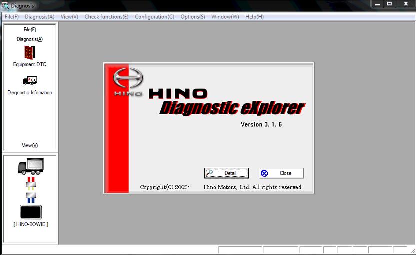 Hino Bowie Software Hino-Bowie Diagnostic Tool V3.16 2021 Version for Kobelco - Sinocmp