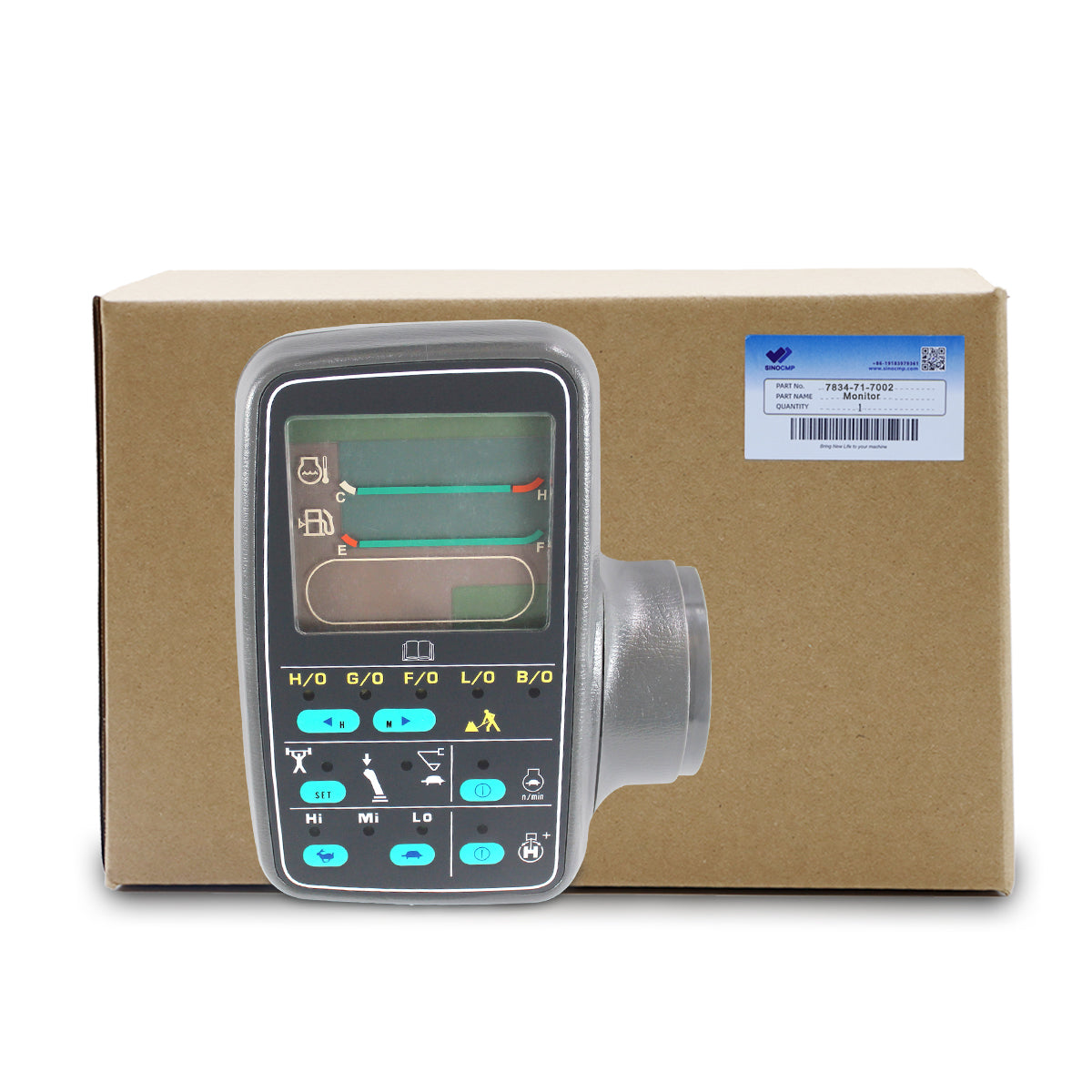 7834-71-7002 Gauge Cluster Monitor for Komatsu PC200-6 PC220-6 - Sinocmp
