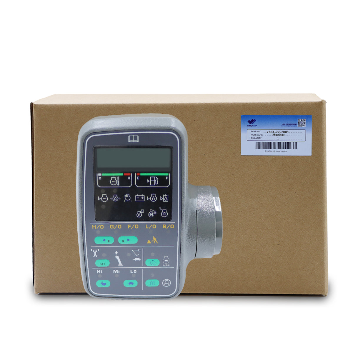 7834-77-7001 Gauge Cluster Monitor for Komatsu PC130-6 PC200-6 - Sinocmp