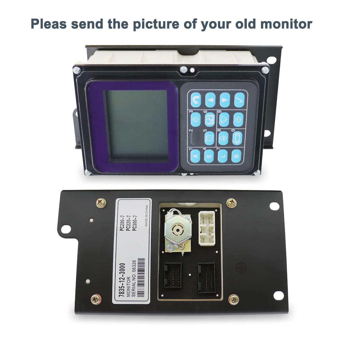 7835-12-3000 Monitor Gauge Panel for Komatsu Excavator PC300-7 PC360-7 - Sinocmp