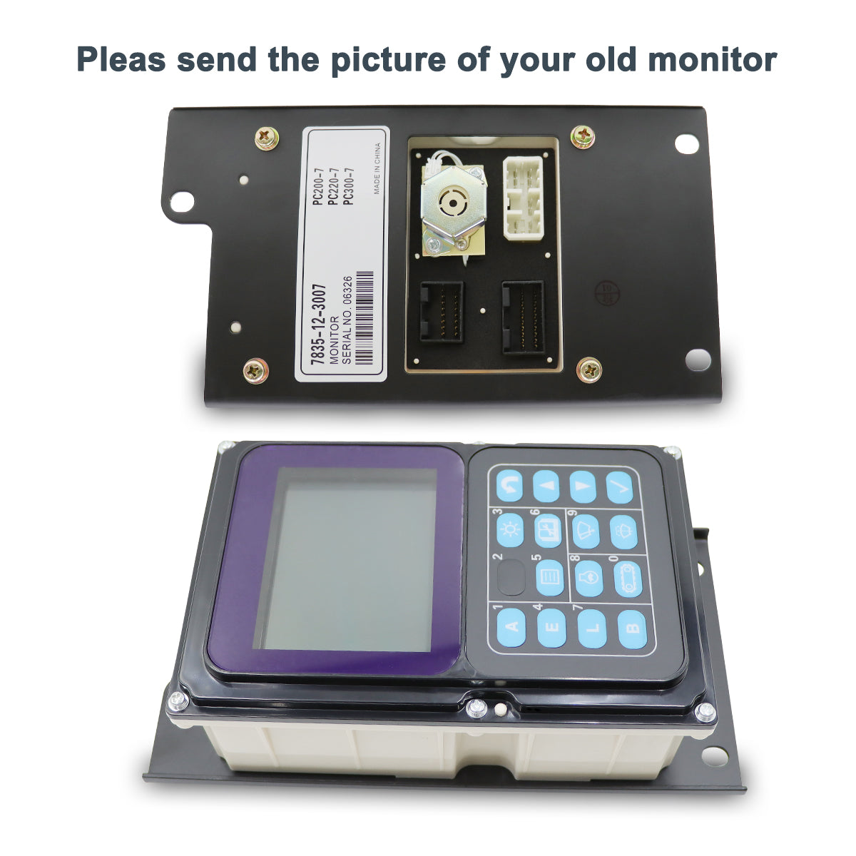 7835-12-3007 Gauge Cluster Monitor for Komatsu PC200-7 PC360-7 PC360LC-7 - Sinocmp