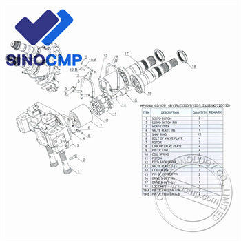 HPV050 HPVO50 Hydraulic Pump Repair Parts for Hitachi EX120 EX150