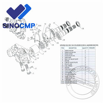HPKO55 Hydraulic Pump Repair Kits Part for Hitachi ZX120 ZX130 ZX135