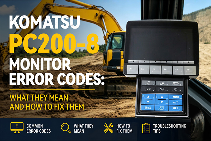 Komatsu PC200-8 Monitor Error Codes: What They Mean and How to Fix Them