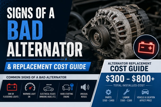 Signs of a Bad Alternator & Replacement Cost Guide Success - Sinocmp