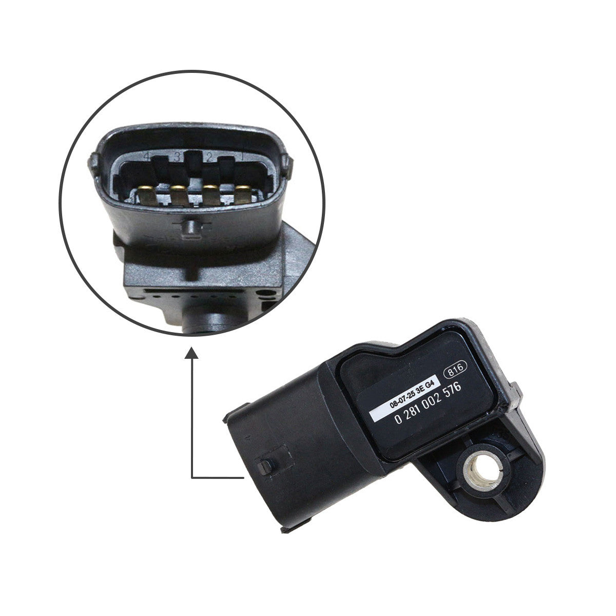 0281002576 3968437 Manifold Air Pressure Sensor for Bosch