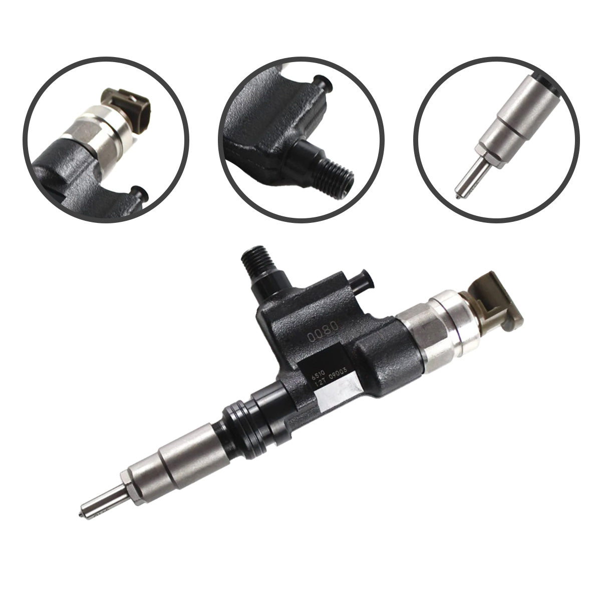 095000-6510 23670-E0080 Common Rail Fuel Injector for Hino S04C SO4C N04  Trucks