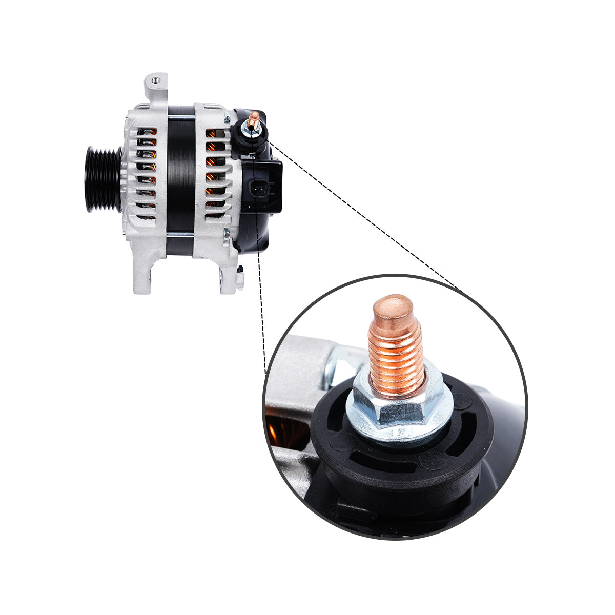 11294 Alternator 140A/6PK for Chrysler Town & Country Dodge Grand Caravan Jeep Wrangler V6 - Sinocmp