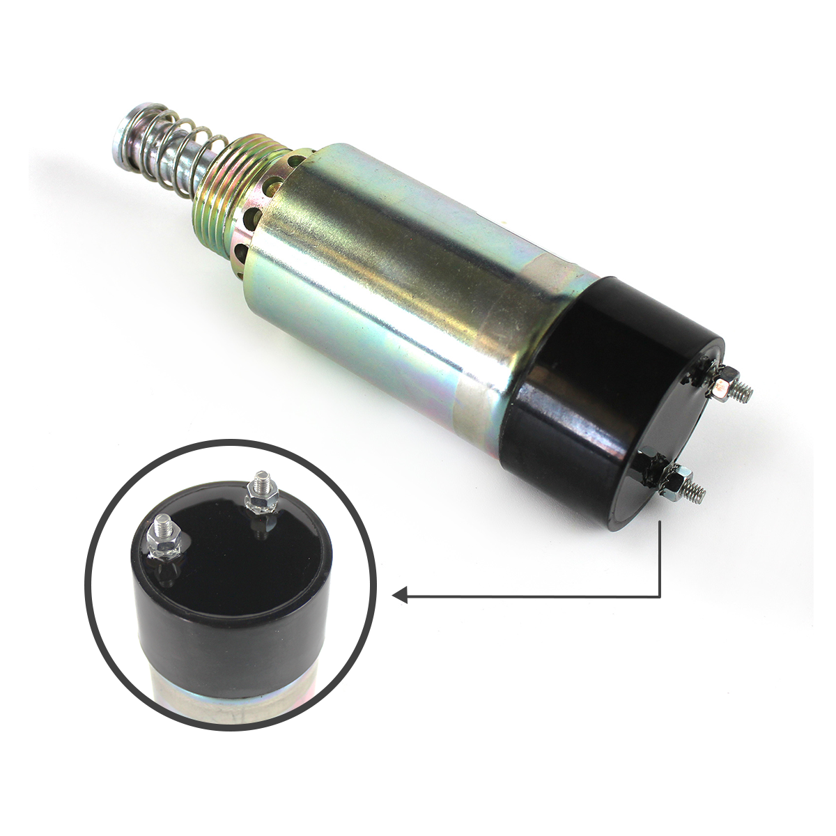 12V 1255771 Fuel Shutoff Solenoid for Caterpillar 3114 3116 3126 Engi