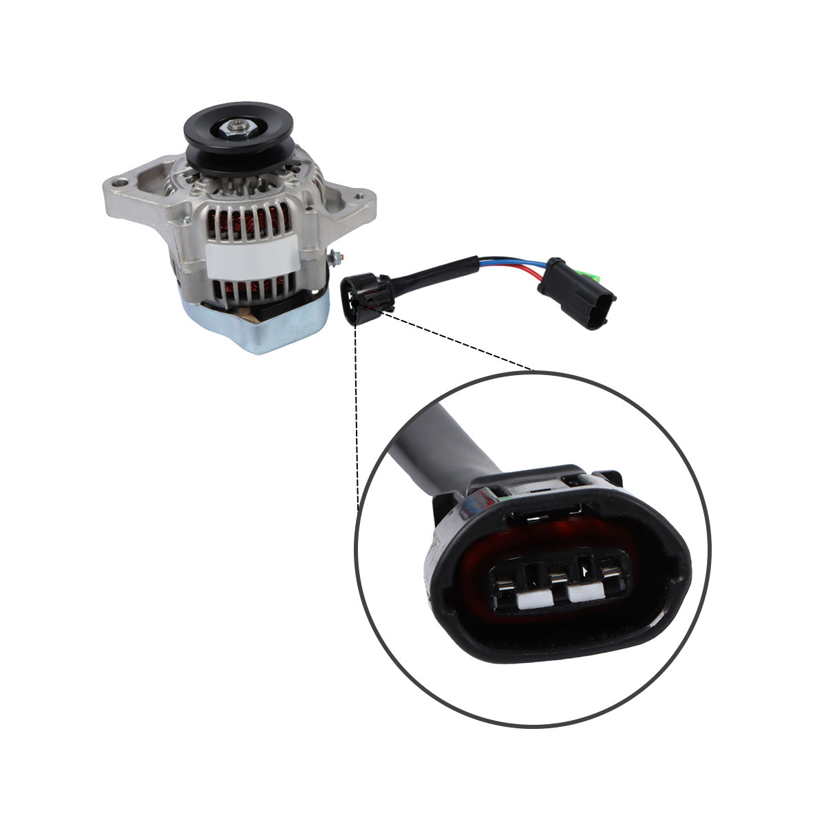 12V 45A Alternator 16404-64014 for Isuzu Engine C240 Kubota Engine D1403 V2203 - Sinocmp