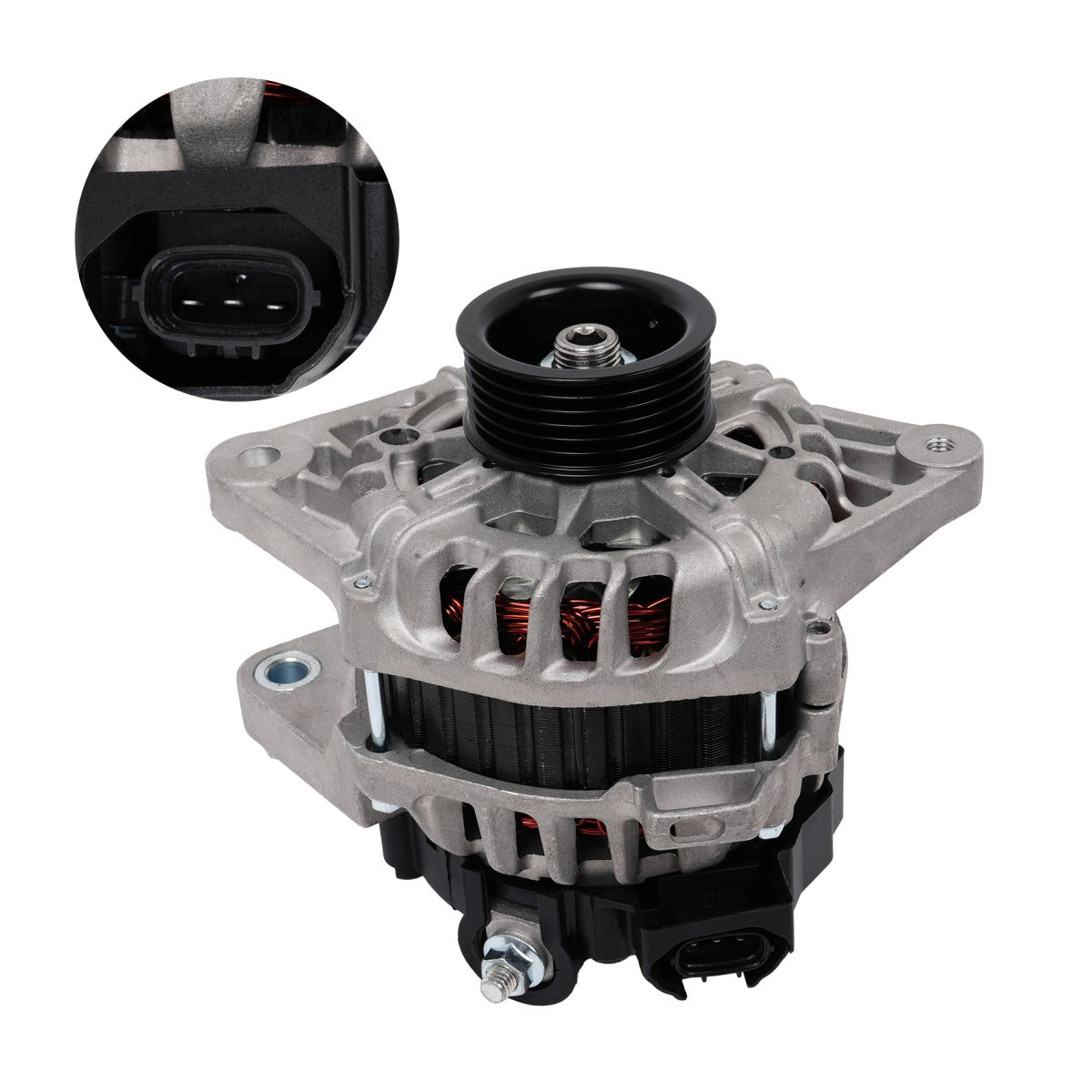 13209 373002B510 Alternator 90A/6PK for Hyundai Accent 2012-2017 Kia Rio 2012-2013 - Plug Detail