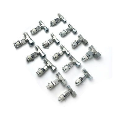 SINOCMP® 14pcs accesorios de tee adaptador Conector Conjunto para el kit de prueba de medidor de presión hidráulica