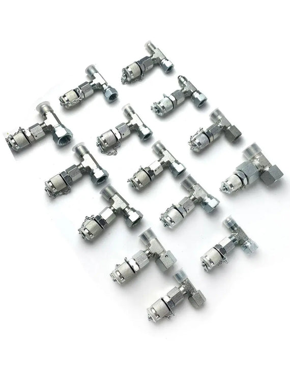 SINOCMP® Conjunto de conector de adaptador de conexões em T 14PCS para kit de teste de manômetro hidráulico