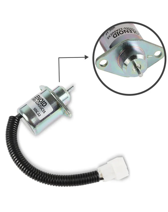 Solenóide de desligamento de combustível 12v, solenoide de desligamento de combustível para kubota yanmar