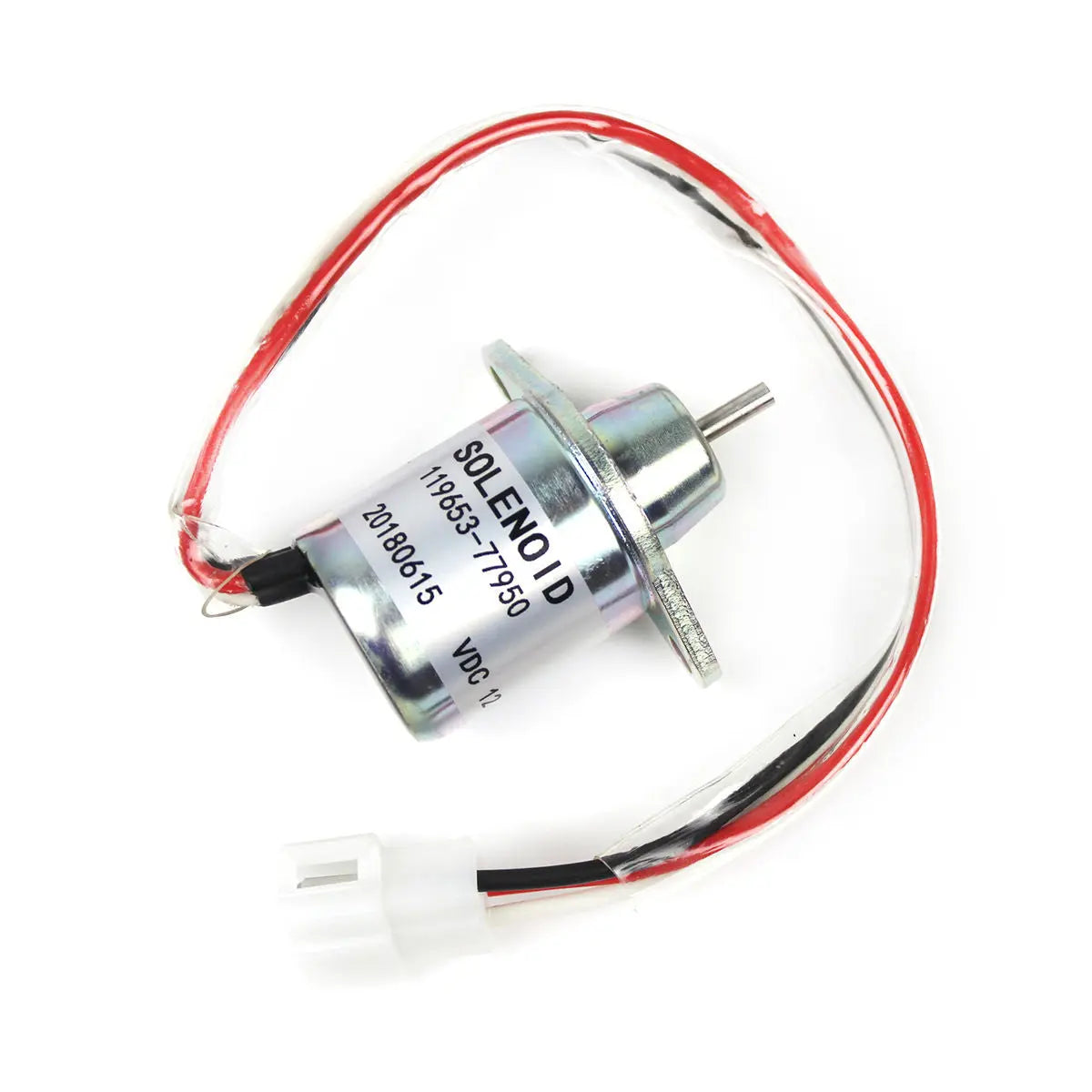 12V Fuel Shut-Off Solenoid 1503ES-12S5SUC5S – Replaces Yanmar 119653-77950, For Backhoe Loader