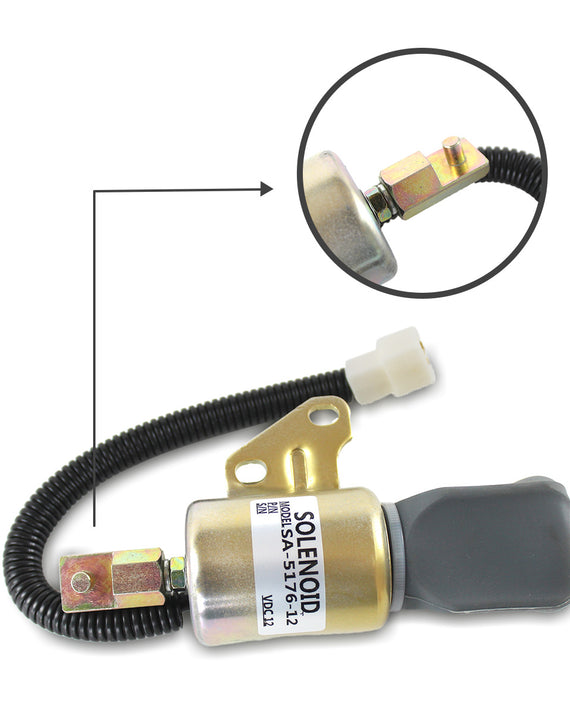 Solénoïde d'arrêt de carburant SA-5176-12 1756ES-12SUC5B1S5 pour le moteur Kubota D722 D902 Z482