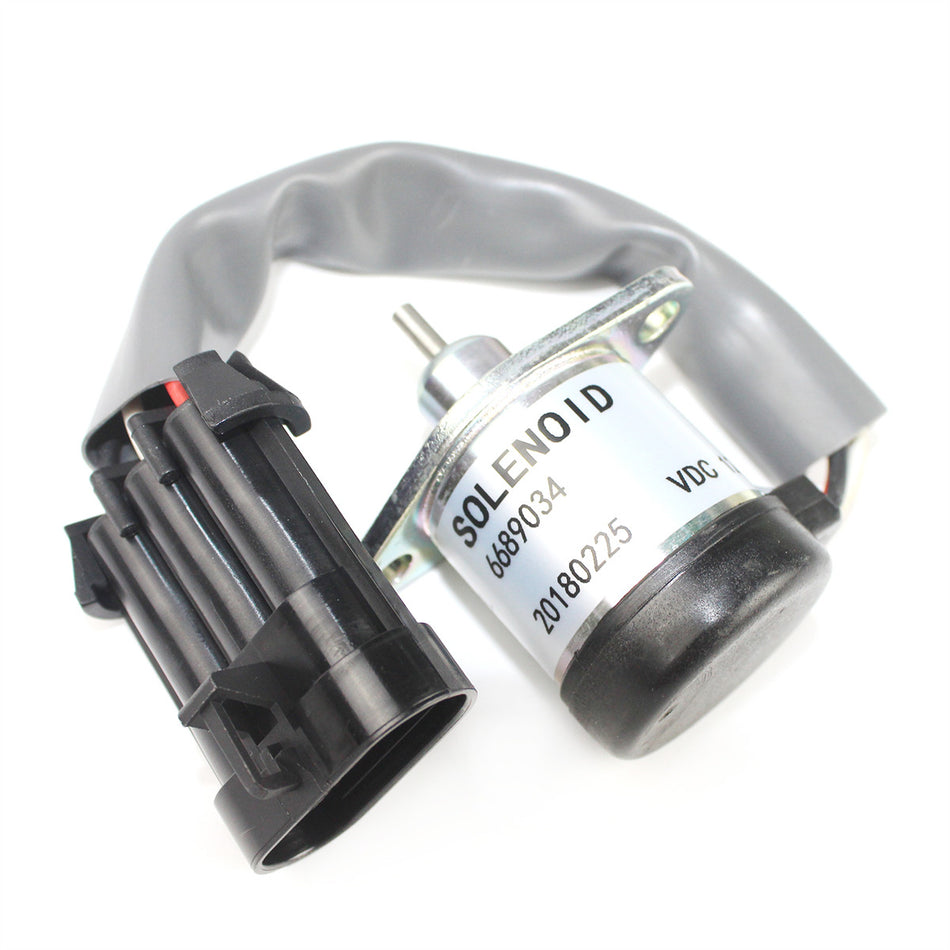 1G577-60011 6689034 12V Shut Off Fuel Solenoid Valve for Bobcat Loader A300 A770 - Sinocmp