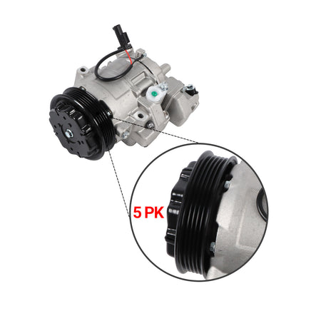 1PK A/C Compressor 12V 9770134880 F500RZWLA07 for Mazda BT-50 BT50 - Groove Detail