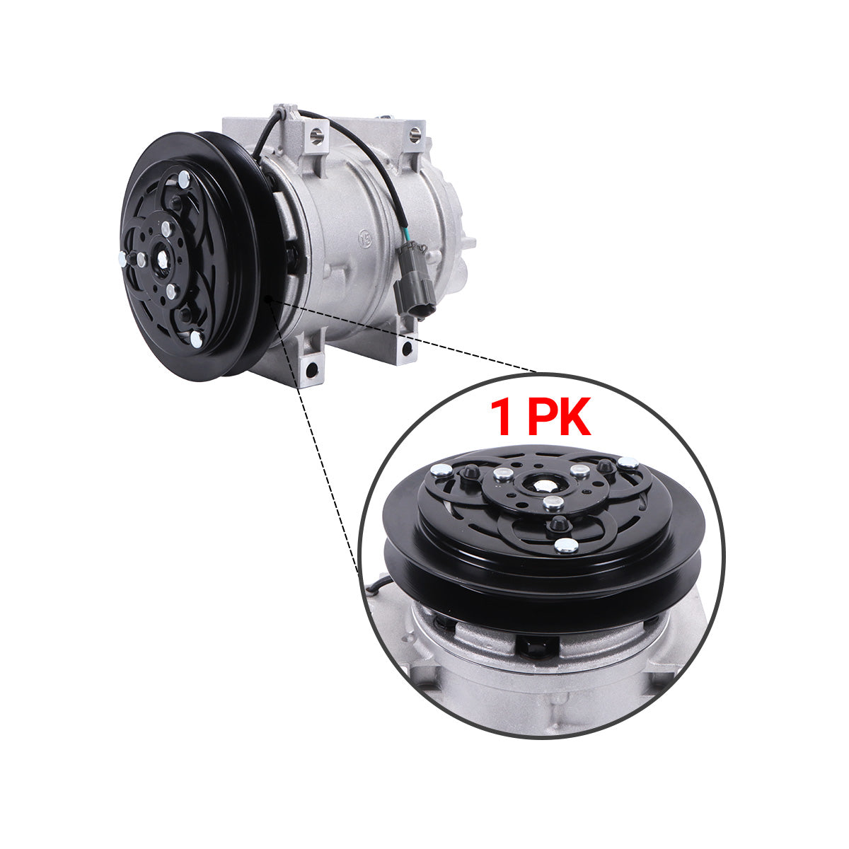 1PK 203-979-6830 Air Conditioning Compressor for Komatsu Excavator PC120-6 PC300-6 - Detail