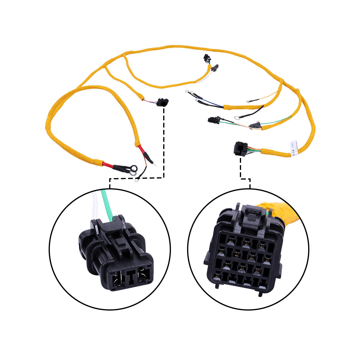 20Y-06-21114 Engine Wiring Harness for Komatsu Excavator PC200-6 PC210-6 6D102 Engine - Plug Detail