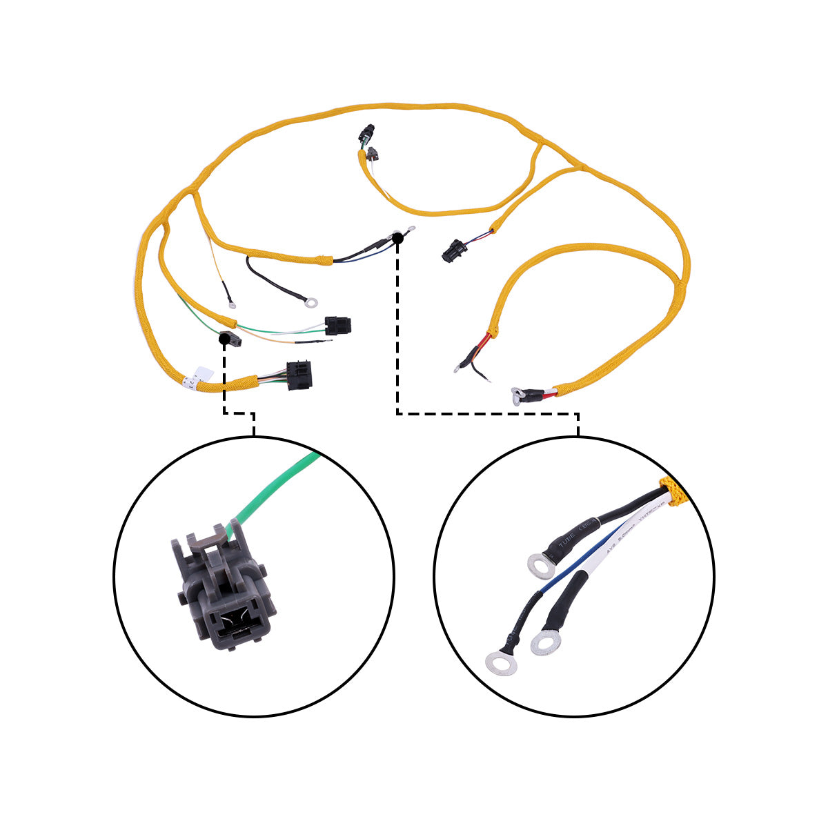 20Y-06-21114 Engine Wiring Harness for Komatsu Excavator - Plug Detail