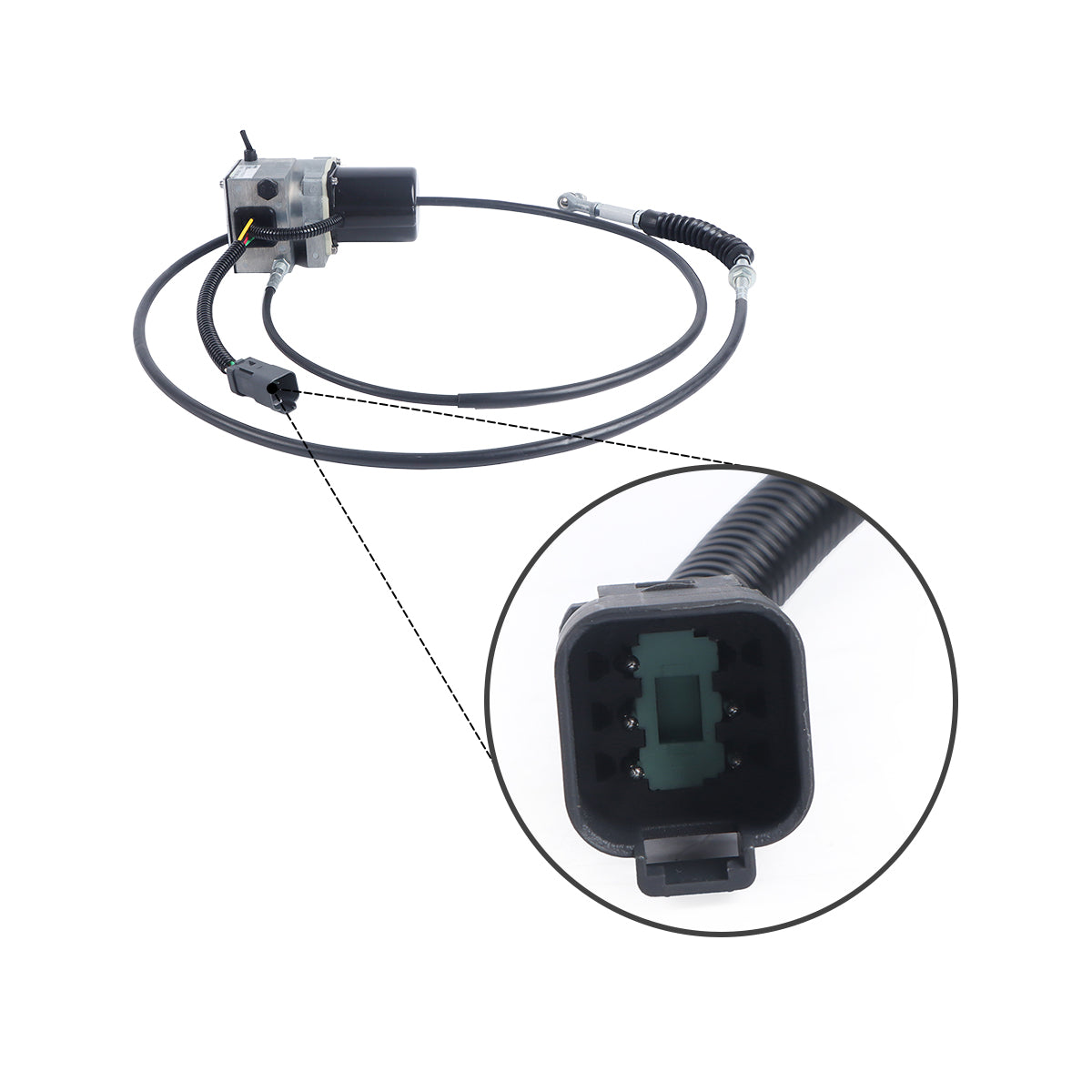 21EN-32220 Accelerator Throttle Motor for Hyundai Excavator R-7 - Plug Detail