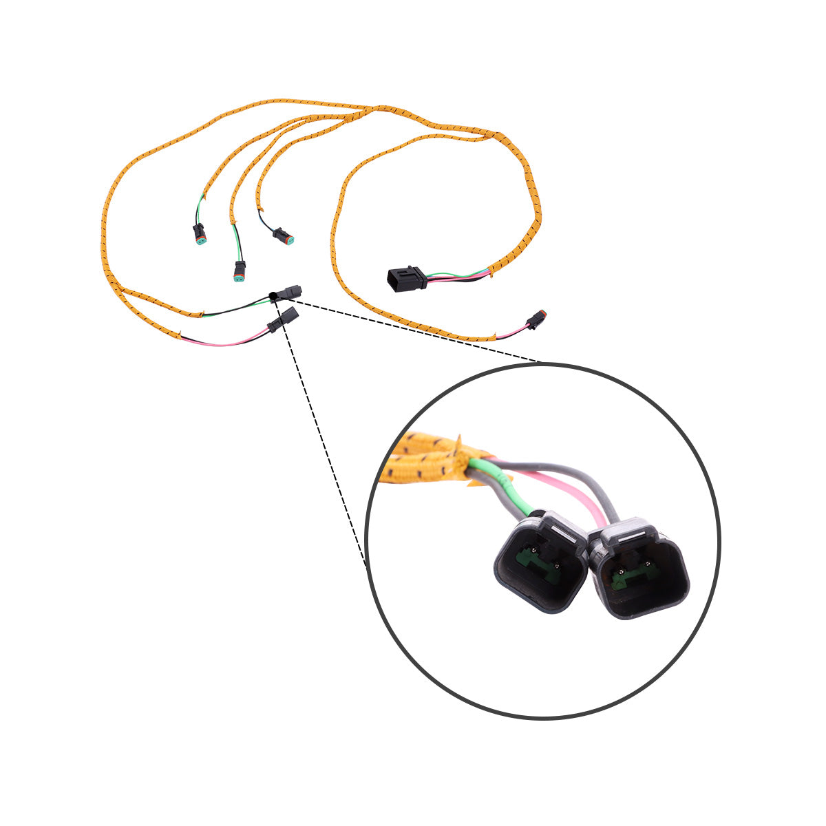 259-4937 Distribution Valve Wiring Harness for Caterpillar Excavator E345C - Plug Detail