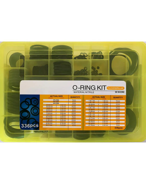 Kit de juntas tóricas de caja de juntas tóricas de 336 piezas para excavadora Caterpillar E200 E312