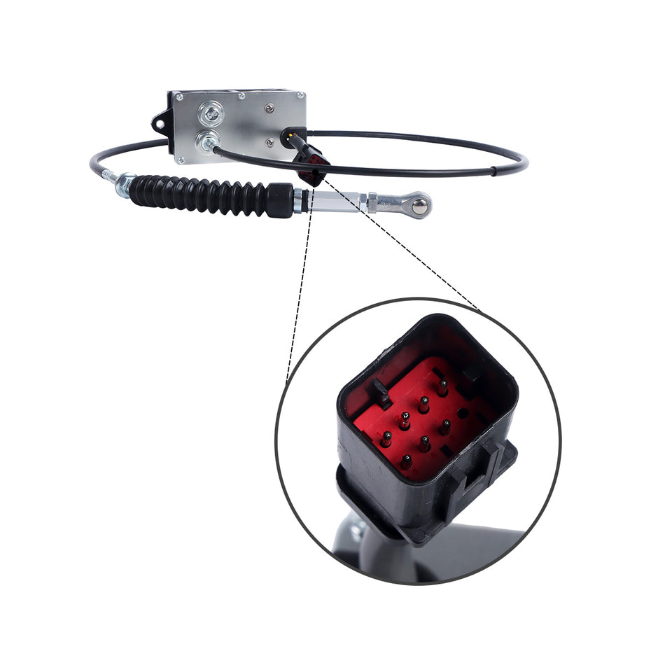 386-3439 483-7810 regulador de motor de acelerador único cabo com 7 pinos para escavadeira Caterpillar E320D2 320D2-L - detalhe do plugue